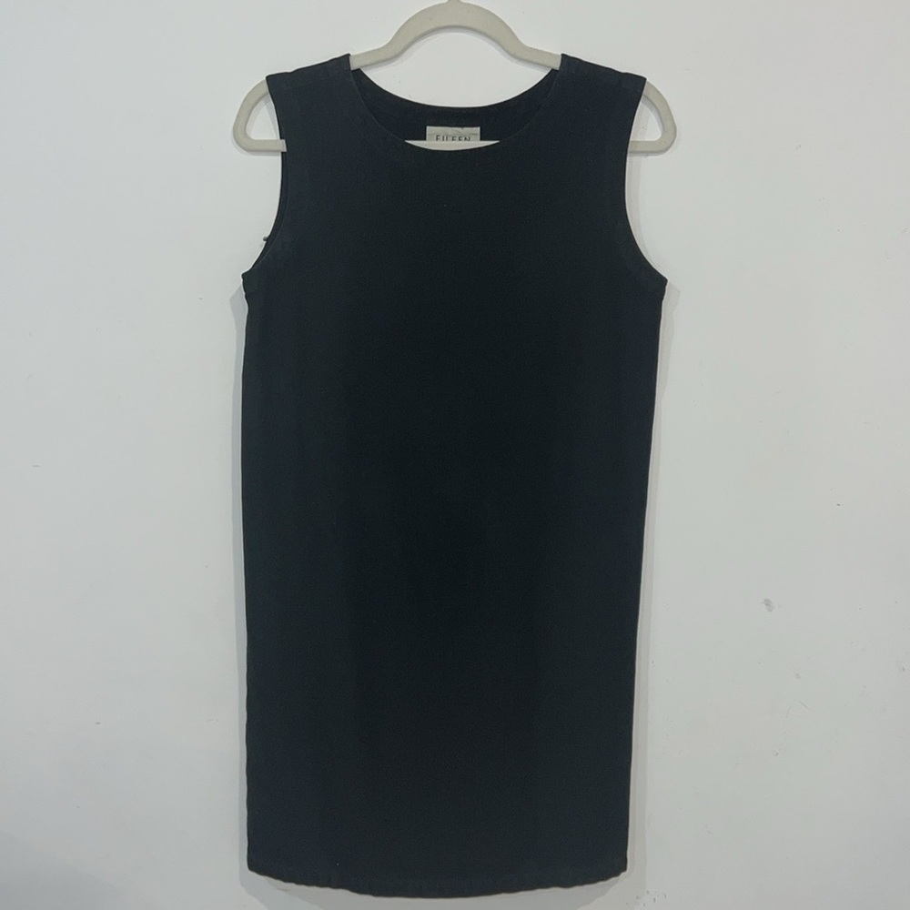 Eileen Fisher Black 100% Silk sleeveless Mini Dress size Small - Picture 4 of 10